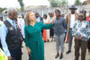 Le maire de la Commune de Libreville, Eugène M’Ba et la ministre de la Santé, Elsa Ayo épouse Bivigou sur le site de l’hôpital de la Peyrie, le 10 août 2026. © D.R.