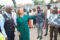 Le maire de la Commune de Libreville, Eugène M’Ba et la ministre de la Santé, Elsa Ayo épouse Bivigou sur le site de l’hôpital de la Peyrie, le 10 août 2026. © D.R.