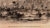Avant que Pointe-Denis ne devienne le nom de toute une rive : cette représentation ancienne du «village Denis» rappelle une géographie mpongwè faite de territoires, de villages et de noms dont «Nchantonwin» pourrait conserver la mémoire. © D.R.