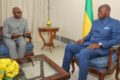Brice Clotaire Oligui Nguema et Ademola Ajagbe lors de la rencontre. © Com présidentielle