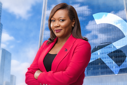 Rose Oguebandja prend les commandes de L’Archer Gabon, avec pour mission de mettre la puissance de financement du groupe au service des institutions, des entreprises et des ménages gabonais. © GabonReview (montage)