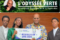 Adrien NKoghe-Mba avec à l'équipe Ecocycle Gabon, lauréat du troisième prix du Green Challenge, lors de la cinquième Conférence Nationale des Jeunes sur le Climat (LCOY 2026), le 31 juillet à la Baie des Rois. © D.R.