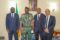 Le président gabonais et les membres de la délégation de l'Union africaine conduite par e représentant spécial du président de la Commission, le 30 août 2026, à Makokou. © Communication présidentielle