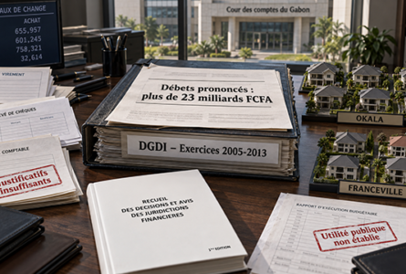 Achats de devises, opérations par chèques et acquisitions immobilières : quatre arrêts de la Cour des comptes ont mis plus de 23 milliards de FCFA à la charge d’anciens responsables de la DGDI. © GabonReview
