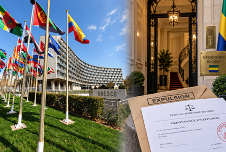 À Paris, la justice a ordonné la libération d’un logement loué par la représentation permanente du Gabon auprès de l’Unesco et de l’OIF (Photomontage d’illustration). © GabonReview