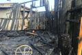 Une vue des décombres après le passage du feu. © GabonReview