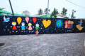 La fresque murale qui promeut l'engagement des jeunes dans la préservation de la paix. © D.R.