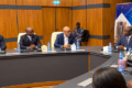 À Libreville, les représentants du gouvernement gabonais et du groupe nigérian Oilserv lors des échanges autour du développement des blocs DEF-3 et D4-5 et des futures