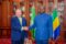 Poignée de main entre Brice Clotaire Oligui Nguema et le patron de Fortescue, le 29 septembre 2026, à Libreville. © Com. présidentielle
