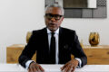 Maître Thierry Nguia face à la presse, le 16 septembre, jour d’anniversaire d’Alain-Claude Bilie-By-Nze qui totalise déjà 5 mois en prison. © D.R.