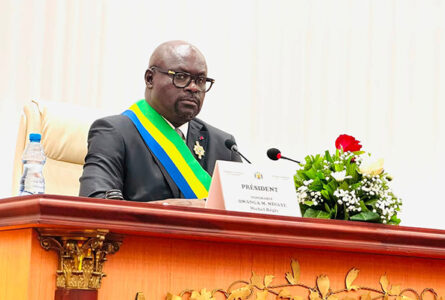 Le président de l’Assemblée nationale, Michel Régis Onanga M. Ndiaye, présidant l’ouverture de la deuxième session ordinaire, le 1er septembre 2026. © D.R.