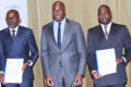 La SPIN et Gabon Fober S.A. concluant leur partenariat sous le regard du ministre de l’Économie numérique, Mark Alexandre Doumba, le 14 septembre 2026.  © GabonReview