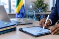Le texte, présenté par le ministère de l’Économie numérique, vient, notamment, structurer un pan de la transformation numérique du pays (Illustration IA). © GabonReview