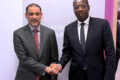 Zeine Zeidane, directeur du Département Afrique du FMI et le gouverneur de la BEAC, Yvon Sana Bangui, Washington D.C. © D.R.