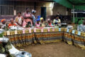 Une vue des filles de la Noya avec leurs différents plats au festival. © D.R.