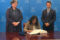 Moment de la signature du traité par la ministre. © AGP