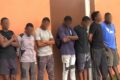 Quelques-uns des jeunes interpellés. (capture d'écran). © GabonReview