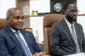 Le ministre d’État, Ulrich Manfoumbi Manfoumbi avec son homologue sénégalais, Abdoul Ahad Ndiaye. © D.R.