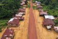 Une vue aérienne du village, en 2025. © Space for Giants - Gabon