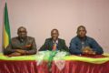 Des membres du Bloc lors de leur déclaration. © GabonReview
