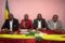 Ariel-Eloi Iwangou lisant la déclaration, le 28 octobre 2026. © GabonReview