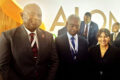Les maires d’Owendo et de Libreville à l’ouverture du Salon, le 15 octobre 2026, à Abidjan. © D.R.