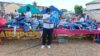 La présidente de l’ONG Aurore, Dr Ida Flore Maroundou lors de la distribution des kits scolaires, le 3 octobre 2026. © GabonReview