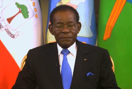Pour les 43 ans de la CEEAC, son président en exercice, Teodoro Obiang Nguema Mbasogo, a prononcé un discours (Capture d'écran). © D.R.