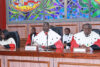 Le premier président de la Cour des comptes, Pamphile Moussounda Ibouanga (Micro) lors de son discours, le 16 octobre 2026.  © GabonReview