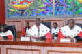 Le premier président de la Cour des comptes, Pamphile Moussounda Ibouanga (Micro) lors de son discours, le 16 octobre 2026.  © GabonReview