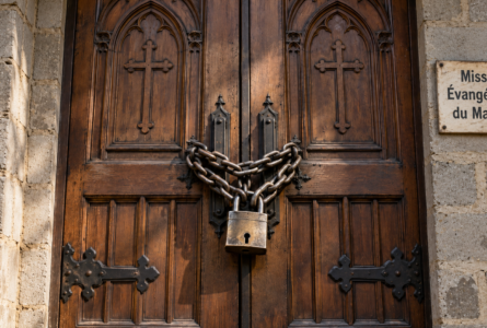 Églises de réveil à l’heure du cadenas : jusqu’où ira le tour de vis ? © GabonReview (Illustration IA)