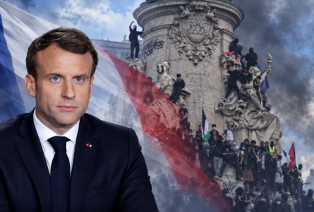 Emmanuel Macron face aux fractures françaises : une autorité contestée et une influence internationale en question. ©Photomontage d’illustration – GabonReview