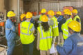 Une visite dans l’usine de Pizolub à Port-Gentil. © D.R.