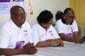 Des membres du bureau du Syndicat de l'Education nationale (SENA), le 5 octobre 2026. © GabonReview