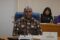 Le ministre d’État, ministre des Transports, Ulrich Manfoumbi Manfoumbi, face aux députés, le 23 octobre 2026. © D.R.