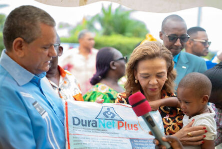 ‎La ministre de la Santé lors du lancement de la campagne de vaccination. © D.R