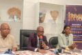 Les organisateurs du concours face à la presse, le 13 octobre 2026.  © GabonReview