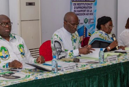 Un moment de la rencontre du 22 octobre 2026 au siège du parti, à Libreville. © PDG