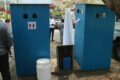 Vue des prototypes de toilettes sèches écologiques. © D.R.