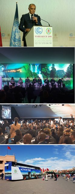 Quelques moments de l’évènement. © facebook.com/Cop22mar