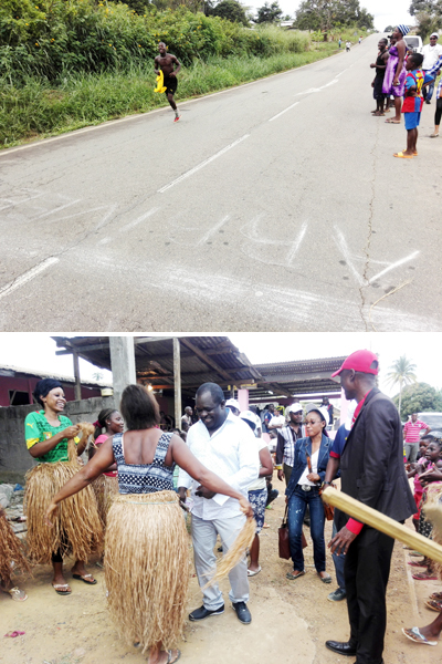 Un instant du cross amateur et un moment de la tournée de Minlama Mintogo, les 23 et 24 août dernier. © Gabonreview