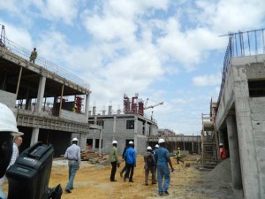 Le chantier de l'hôpital universaitaire d'Owendo - © D.R.