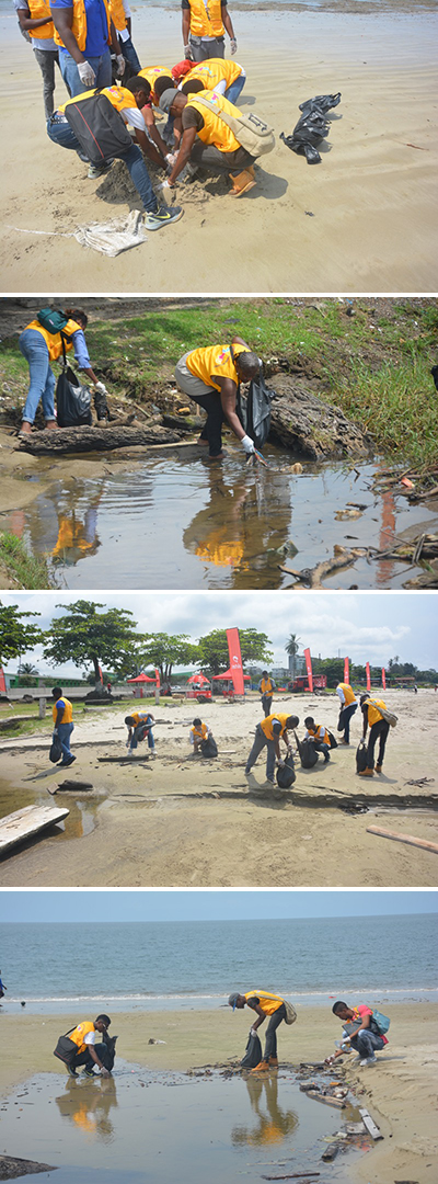 La Fondation Internationale WeLoveU assainit la plage du Lycée national Léon Mba