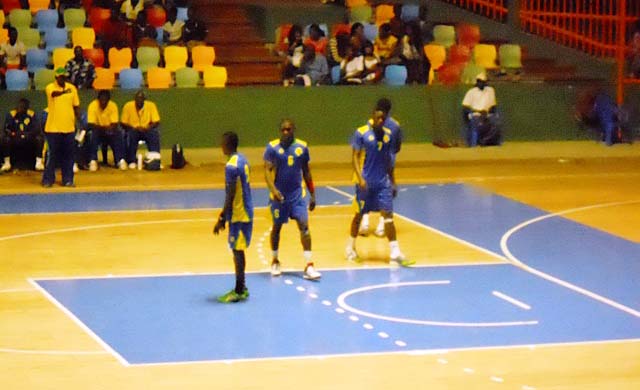 Gabonreview.com - Les Panthères handball U21 lors de leur premier match contre la Côte d'Ivoire - © D.R.