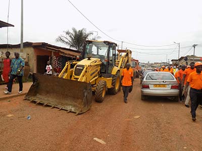 Entretien routier :  Engandji lance les travaux